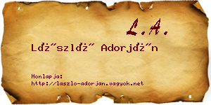 László Adorján névjegykártya