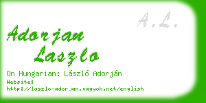 adorjan laszlo business card
